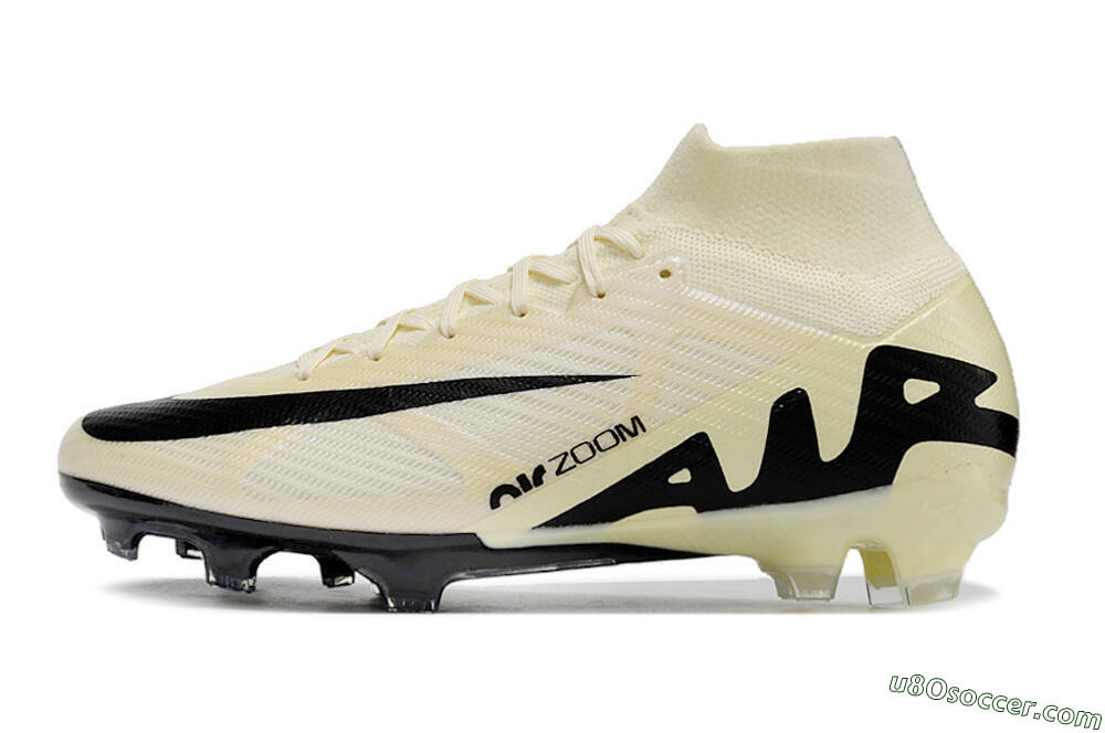 Nike Air Zoom Mercurial Superfly 9 Elite FG Firm Ground Soccer Cleats - Beige/Black 2