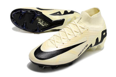 Nike Air Zoom Mercurial Superfly 9 Elite FG Firm Ground Soccer Cleats - Beige/Black
