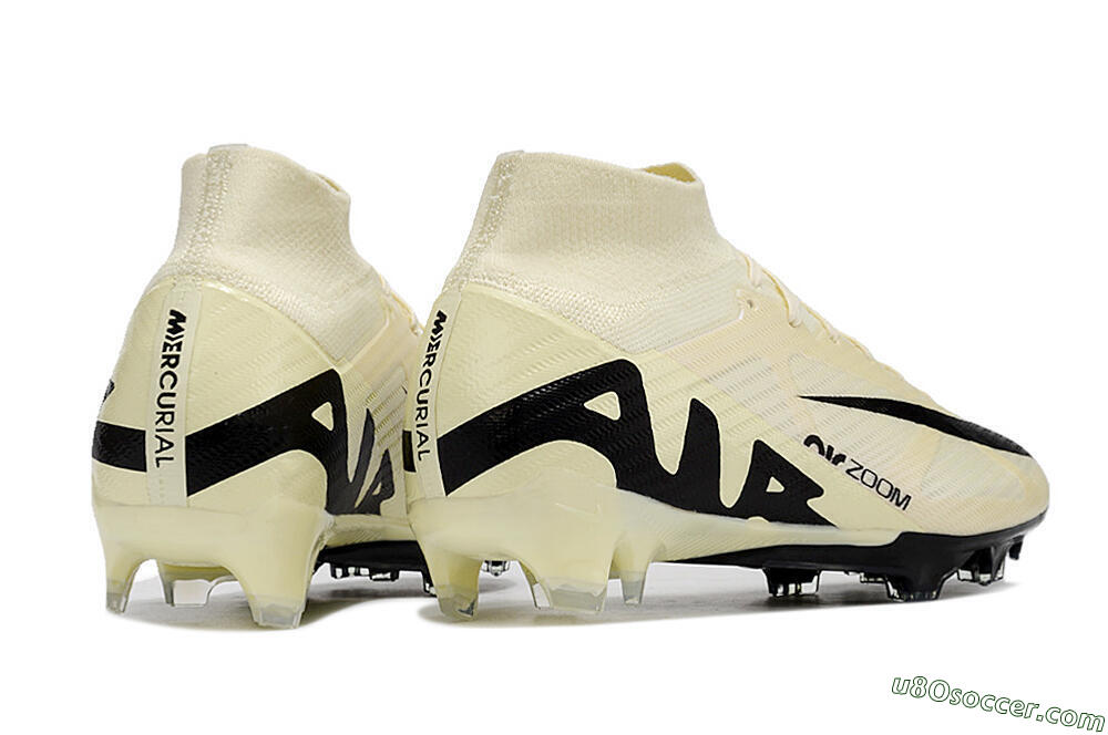 Nike Air Zoom Mercurial Superfly 9 Elite FG Firm Ground Soccer Cleats - Beige/Black 6