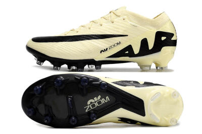 Nike Air Zoom Mercurial Vapor 15 Elite AG Artificial Grass Soccer Cleats - Beige/Black