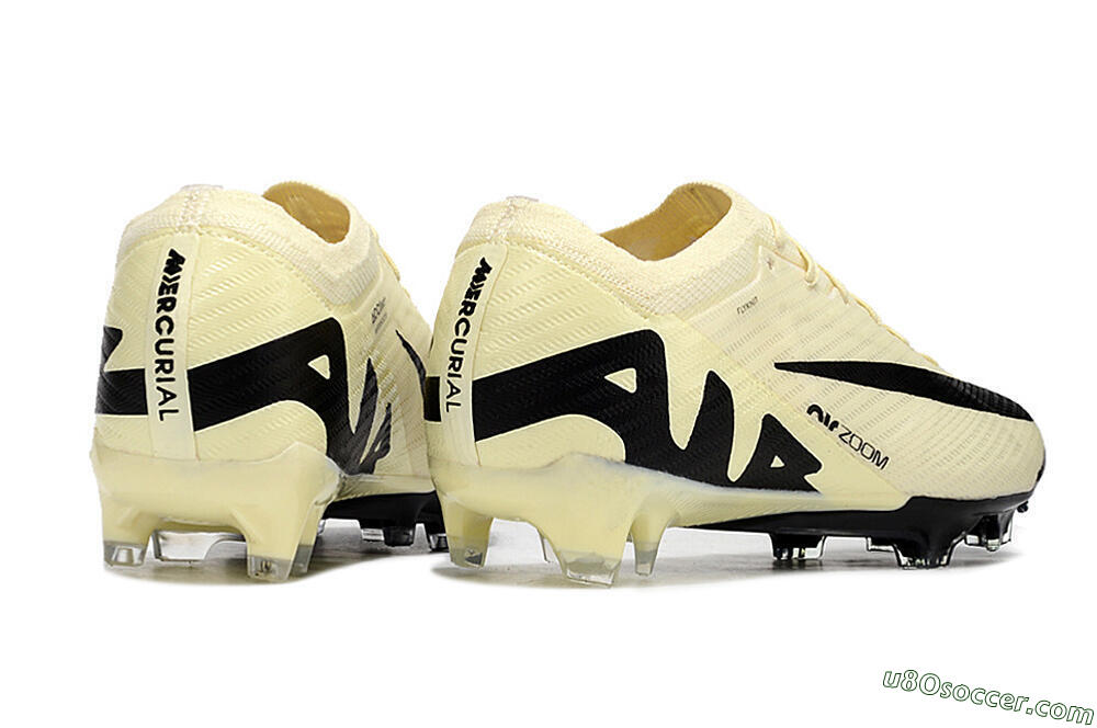 Nike Air Zoom Mercurial Vapor 15 Elite AG Artificial Grass Soccer Cleats - Beige/Black 6