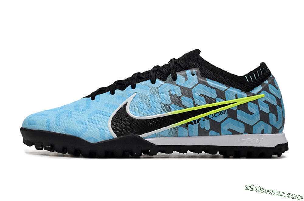Nike Air Zoom Mercurial Vapor 15 Elite TF Artificial Turf Soccer Shoes - Blue/White/Black 2