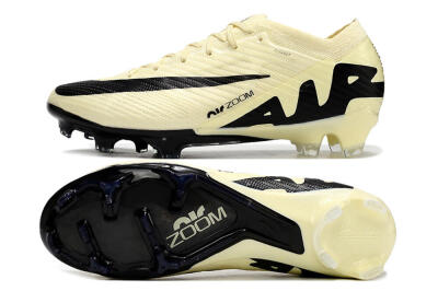 Nike Air Zoom Mercurial Vapor 15 Elite FG Firm Ground Soccer Cleats - Beige/Black