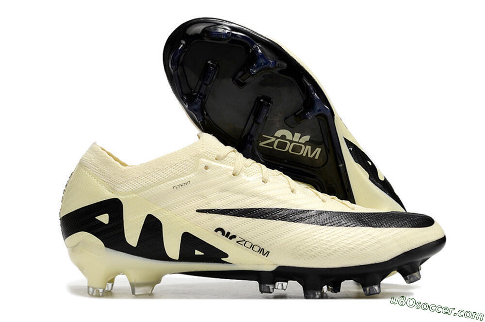 Nike Air Zoom Mercurial Vapor 15 Elite FG Firm Ground Soccer Cleats - Beige/Black 1
