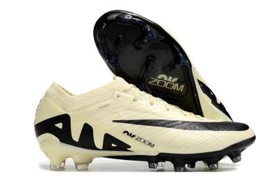 Nike Air Zoom Mercurial Vapor 15 Elite FG Firm Ground Soccer Cleats - Beige/Black
