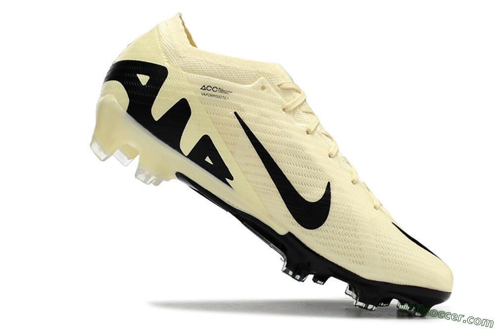 Nike Air Zoom Mercurial Vapor 15 Elite FG Firm Ground Soccer Cleats - Beige/Black 4