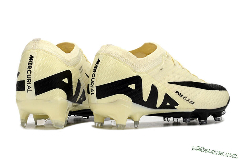 Nike Air Zoom Mercurial Vapor 15 Elite FG Firm Ground Soccer Cleats - Beige/Black 6