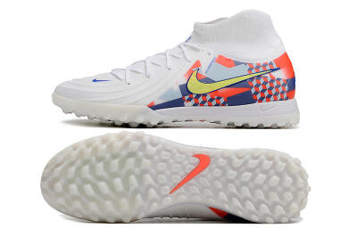 Nike Phantom Luna Elite NU TF Artificial Turf Soccer Shoes - White/Red/Yellow/Blue
