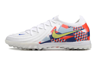Nike Phantom Luna Elite NU TF Artificial Turf Soccer Shoes - White/Red/Yellow/Blue