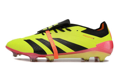 Adidas Predator Elite Foldover Tongue FG Firm Ground Soccer Cleats - Yellow/Black/Pink