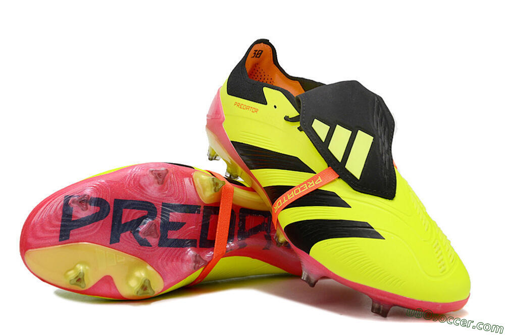 Adidas Predator Elite Foldover Tongue FG Firm Ground Soccer Cleats - Yellow/Black/Pink 3