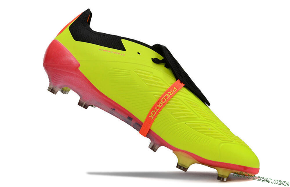 Adidas Predator Elite Foldover Tongue FG Firm Ground Soccer Cleats - Yellow/Black/Pink 4