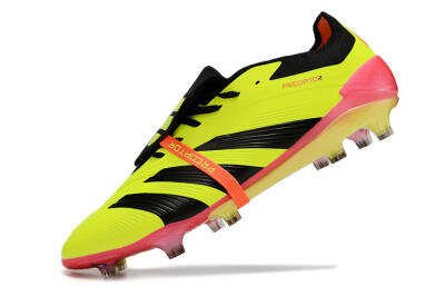 Adidas Predator Elite Foldover Tongue FG Firm Ground Soccer Cleats - Yellow/Black/Pink