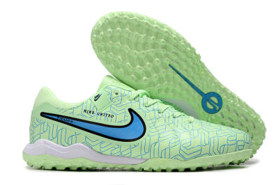 Nike Tiempo Legend 10 Pro TF Artificial Turf Soccer Shoes - Green/Blue/White