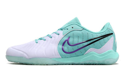 Nike Tiempo Legend 10 Pro IC Indoor & Futsal Soccer Shoes - White/Blue/Purple