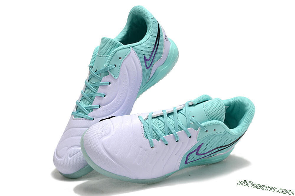 Nike Tiempo Legend 10 Pro IC Indoor & Futsal Soccer Shoes - White/Blue/Purple 3
