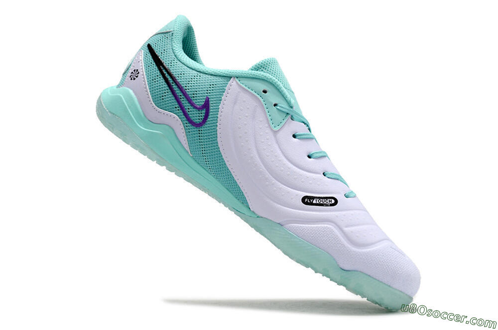 Nike Tiempo Legend 10 Pro IC Indoor & Futsal Soccer Shoes - White/Blue/Purple 4