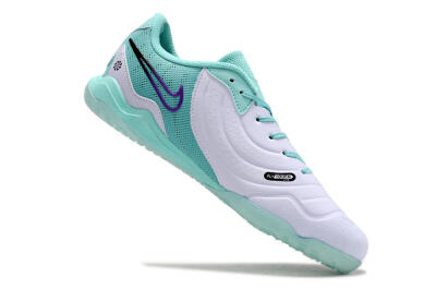 Nike Tiempo Legend 10 Pro IC Indoor & Futsal Soccer Shoes - White/Blue/Purple