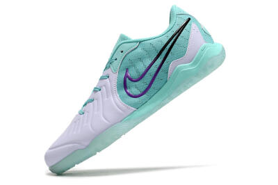 Nike Tiempo Legend 10 Pro IC Indoor & Futsal Soccer Shoes - White/Blue/Purple