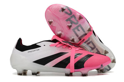 Adidas Predator Elite Foldover Tongue FG Firm Ground Soccer Cleats - Pink/Black/White