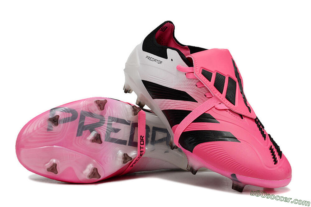 Adidas Predator Elite Foldover Tongue FG Firm Ground Soccer Cleats - Pink/Black/White 3