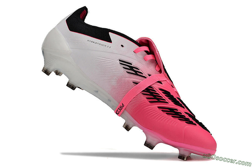Adidas Predator Elite Foldover Tongue FG Firm Ground Soccer Cleats - Pink/Black/White 4