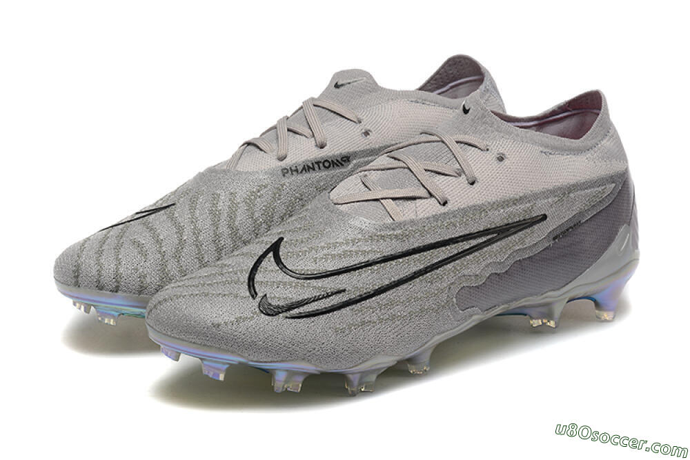 Nike Phantom GX Elite FG Firm Ground Soccer Cleats - Grey/Black/Gold 5