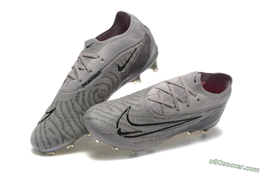 Nike Phantom GX Elite FG Firm Ground Soccer Cleats - Grey/Black/Gold 6
