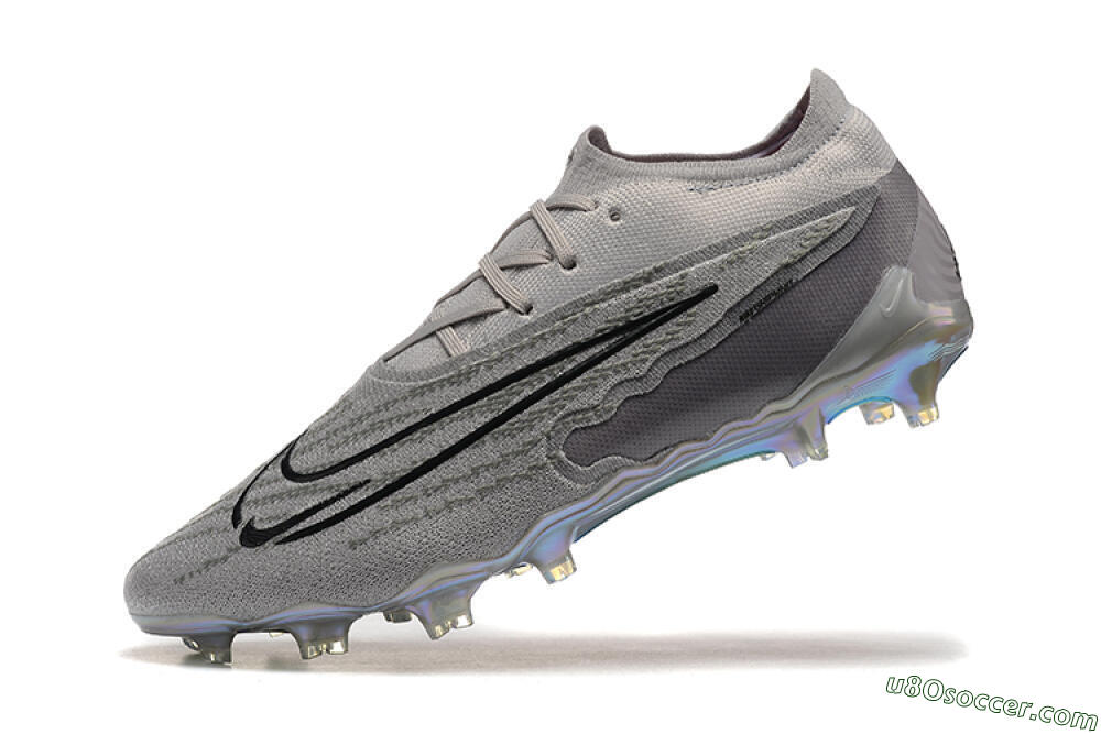 Nike Phantom GX Elite FG Firm Ground Soccer Cleats - Grey/Black/Gold 8
