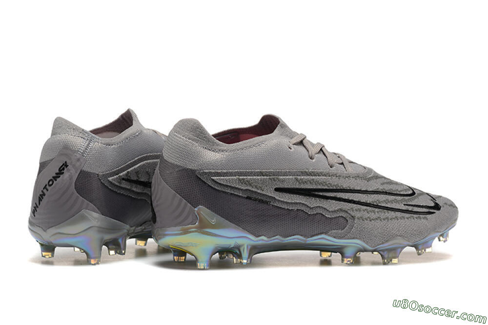 Nike Phantom GX Elite FG Firm Ground Soccer Cleats - Grey/Black/Gold 9
