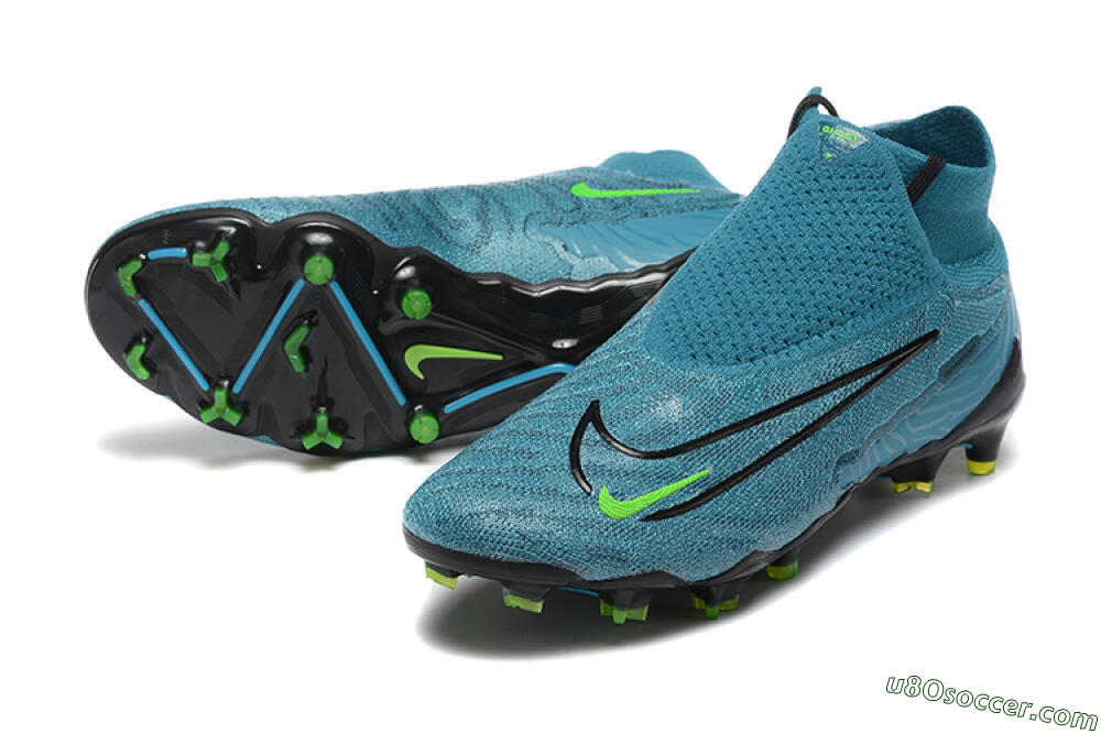 Nike Phantom GX Elite FG Firm Ground Soccer Cleats - Blue/Black/Yellow 3