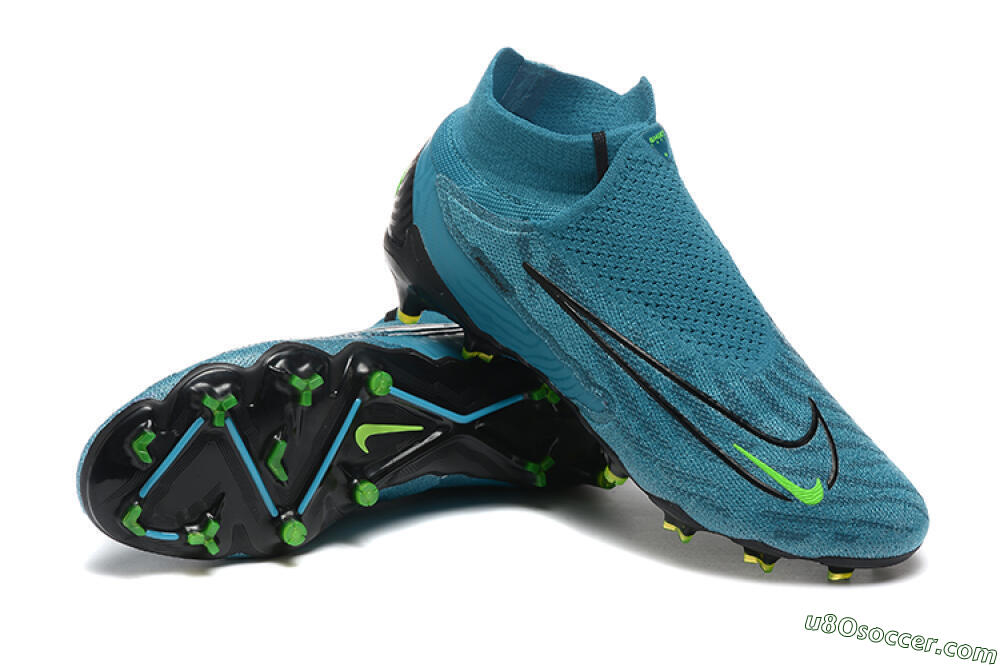 Nike Phantom GX Elite FG Firm Ground Soccer Cleats - Blue/Black/Yellow 4