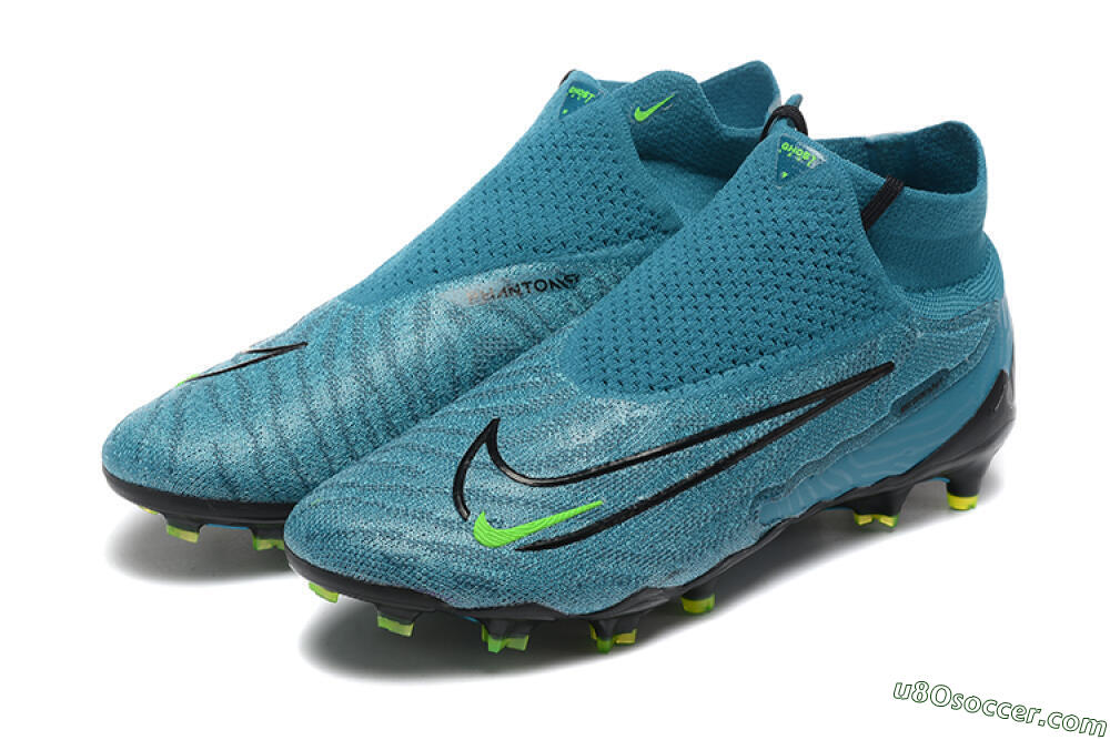 Nike Phantom GX Elite FG Firm Ground Soccer Cleats - Blue/Black/Yellow 5