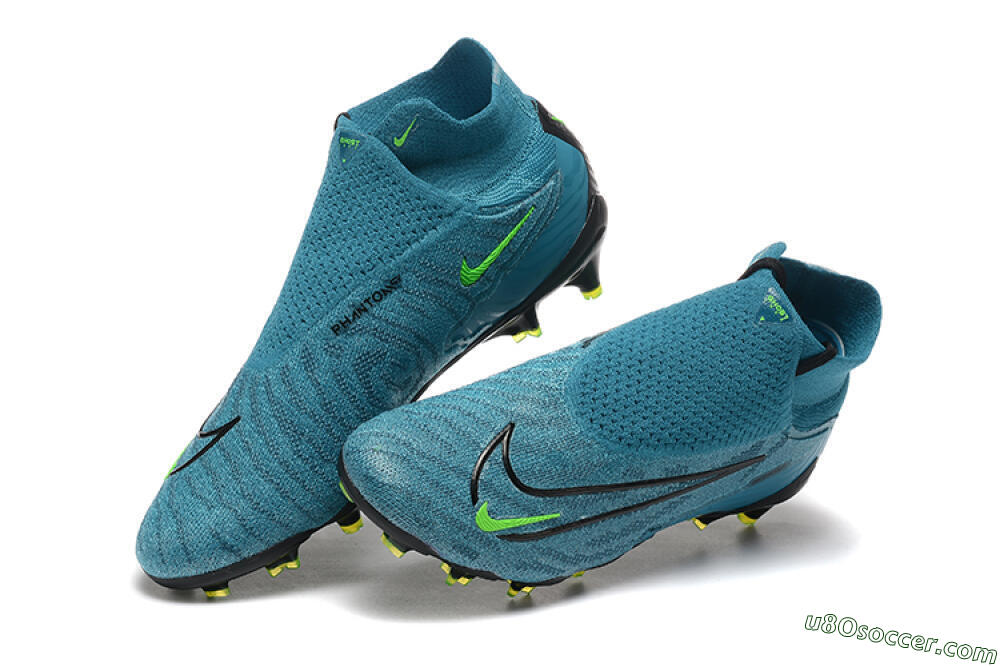 Nike Phantom GX Elite FG Firm Ground Soccer Cleats - Blue/Black/Yellow 6