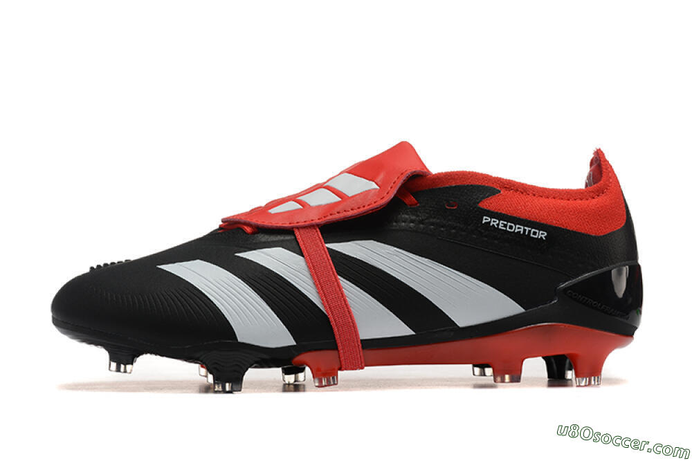 Adidas Predator Elite Foldover Tongue FG Firm Ground Soccer Cleats - Black/White/Red 2