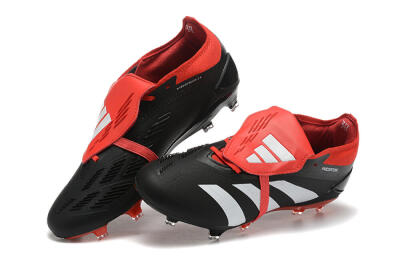 Adidas Predator Elite Foldover Tongue FG Firm Ground Soccer Cleats - Black/White/Red