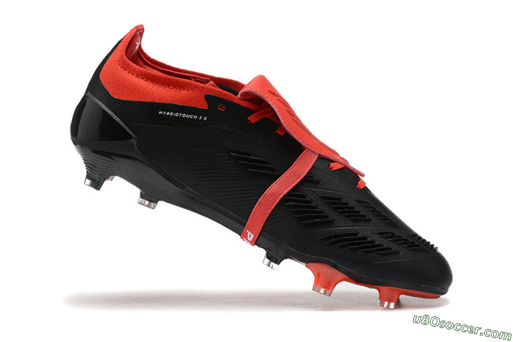 Adidas Predator Elite Foldover Tongue FG Firm Ground Soccer Cleats - Black/White/Red 7
