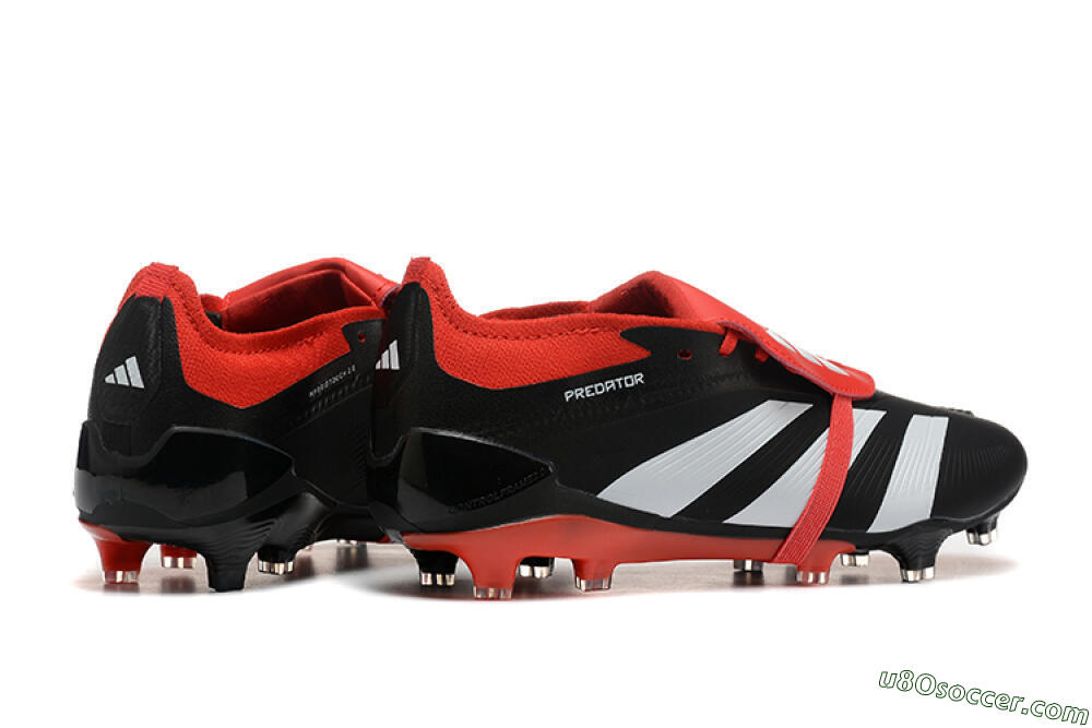 Adidas Predator Elite Foldover Tongue FG Firm Ground Soccer Cleats - Black/White/Red 9