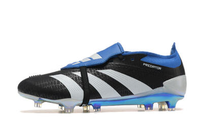Adidas Predator Elite Foldover Tongue FG Firm Ground Soccer Cleats - Black/White/Blue