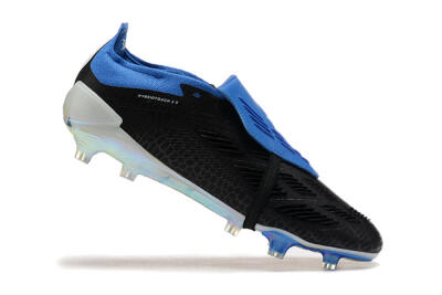 Adidas Predator Elite Foldover Tongue FG Firm Ground Soccer Cleats - Black/White/Blue