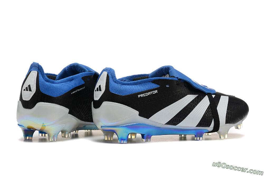 Adidas Predator Elite Foldover Tongue FG Firm Ground Soccer Cleats - Black/White/Blue 9