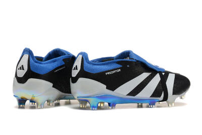 Adidas Predator Elite Foldover Tongue FG Firm Ground Soccer Cleats - Black/White/Blue