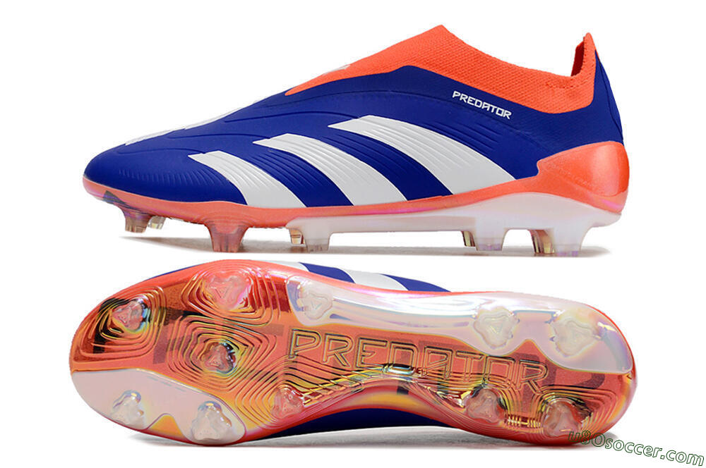 Adidas Predator Accuracy+ FG Firm Ground Soccer Cleats - Blue/White/Red 0