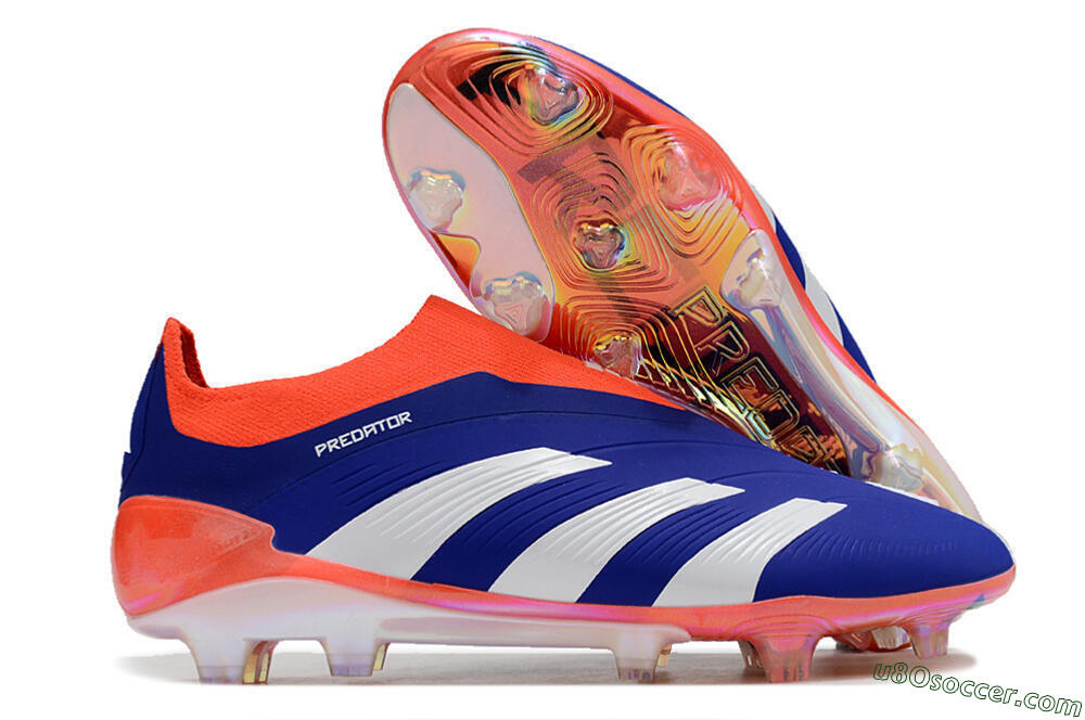 Adidas Predator Accuracy+ FG Firm Ground Soccer Cleats - Blue/White/Red 1