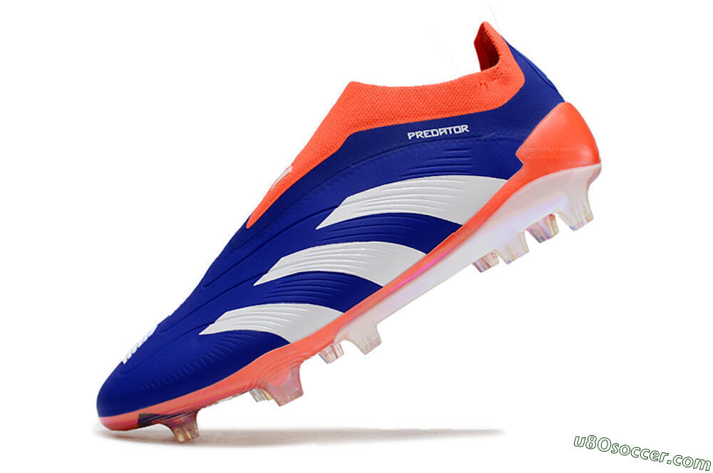 Adidas Predator Accuracy+ FG Firm Ground Soccer Cleats - Blue/White/Red 5