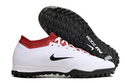 Nike Air Zoom Mercurial Vapor 15 Elite TF Artificial Turf Soccer Shoes - White/Black/Red