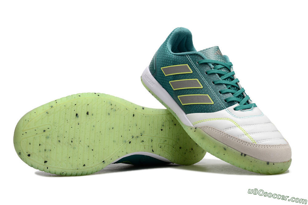 Adidas Top Sala IC Indoor & Futsal Soccer Shoes - White/Green/Yellow 0