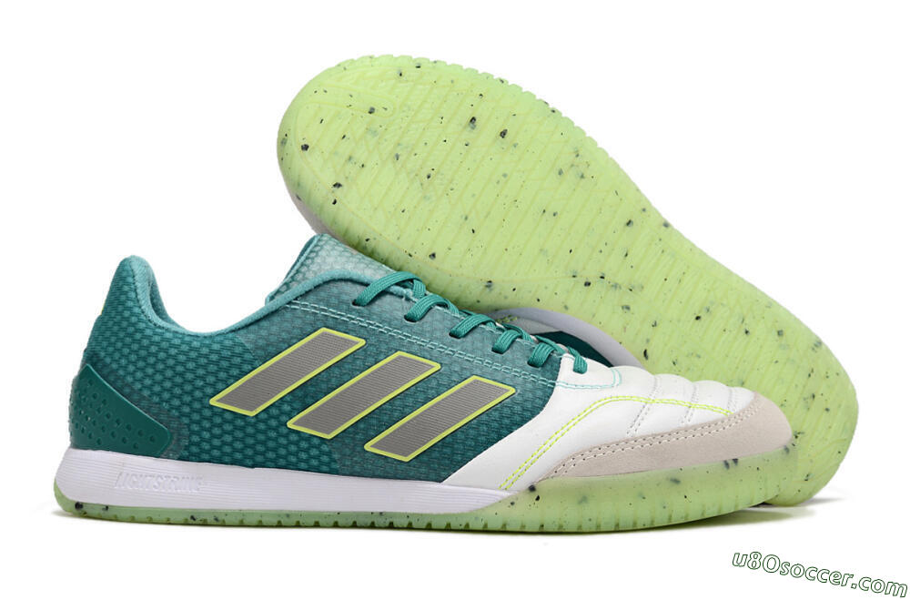 Adidas Top Sala IC Indoor & Futsal Soccer Shoes - White/Green/Yellow 1