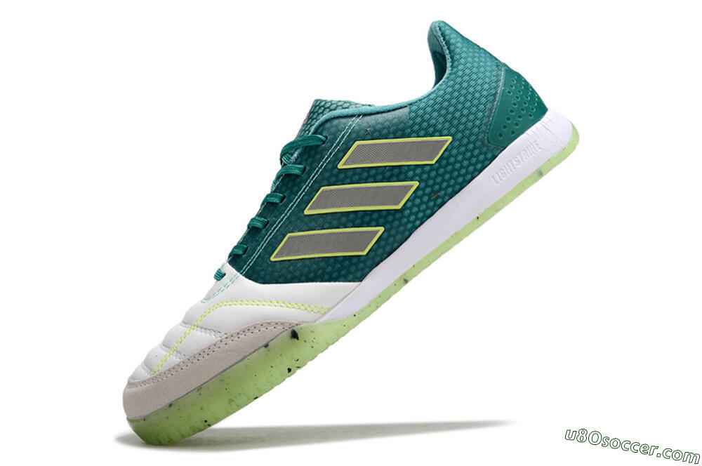Adidas Top Sala IC Indoor & Futsal Soccer Shoes - White/Green/Yellow 5