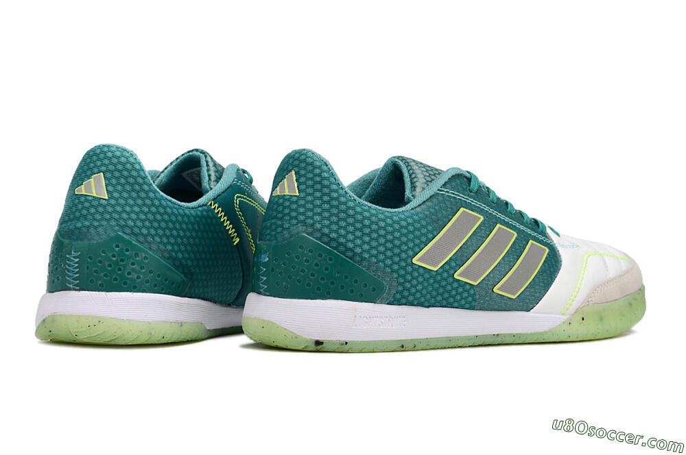 Adidas Top Sala IC Indoor & Futsal Soccer Shoes - White/Green/Yellow 6